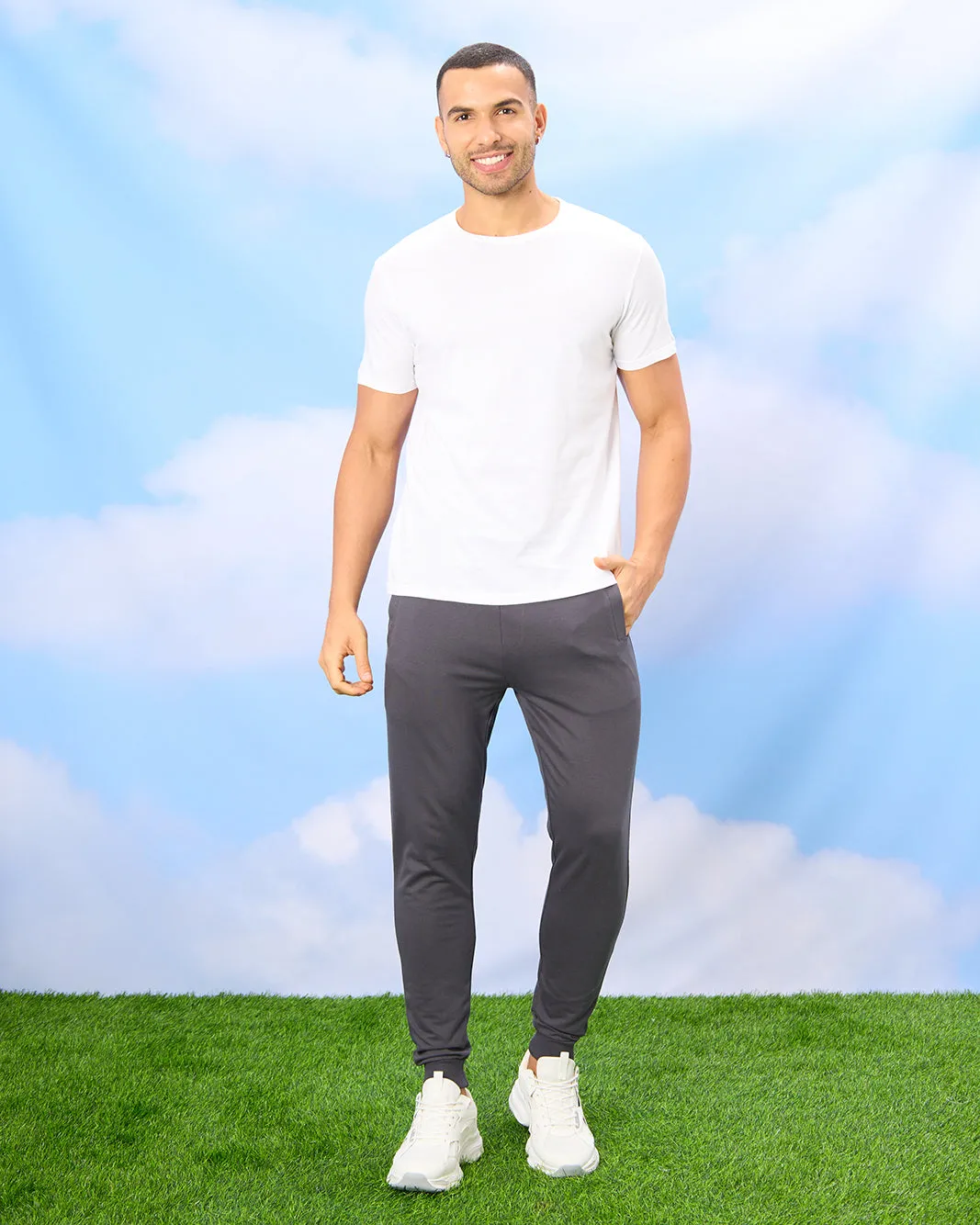 Men Charcoal Plain Active Pants sold by Redtag product image thumbnail 2