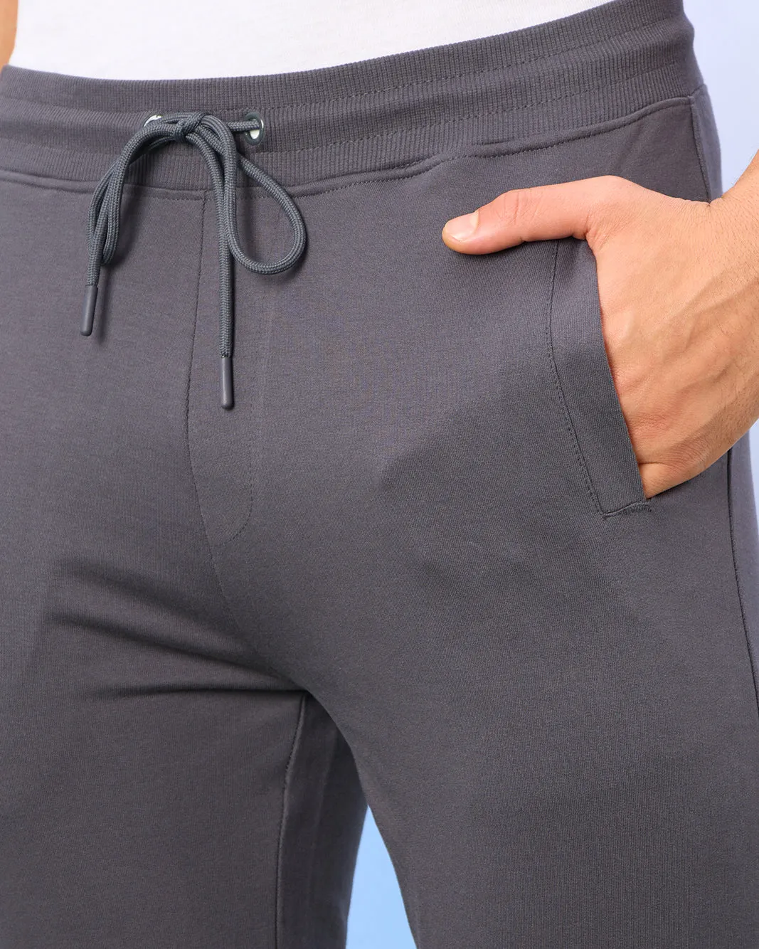 Men Charcoal Plain Active Pants sold by Redtag product image thumbnail 4