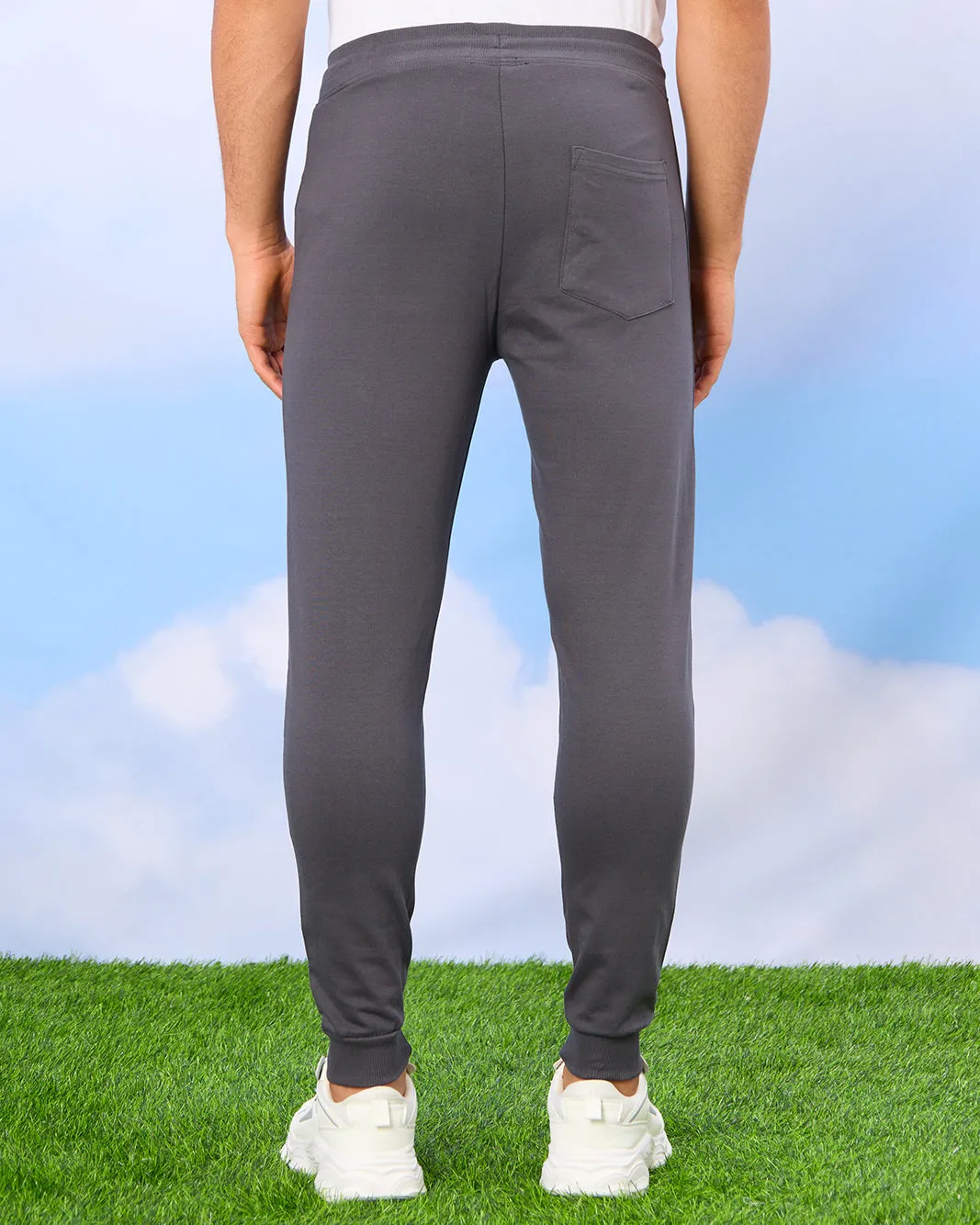 Men Charcoal Plain Active Pants sold by Redtag product image thumbnail 3