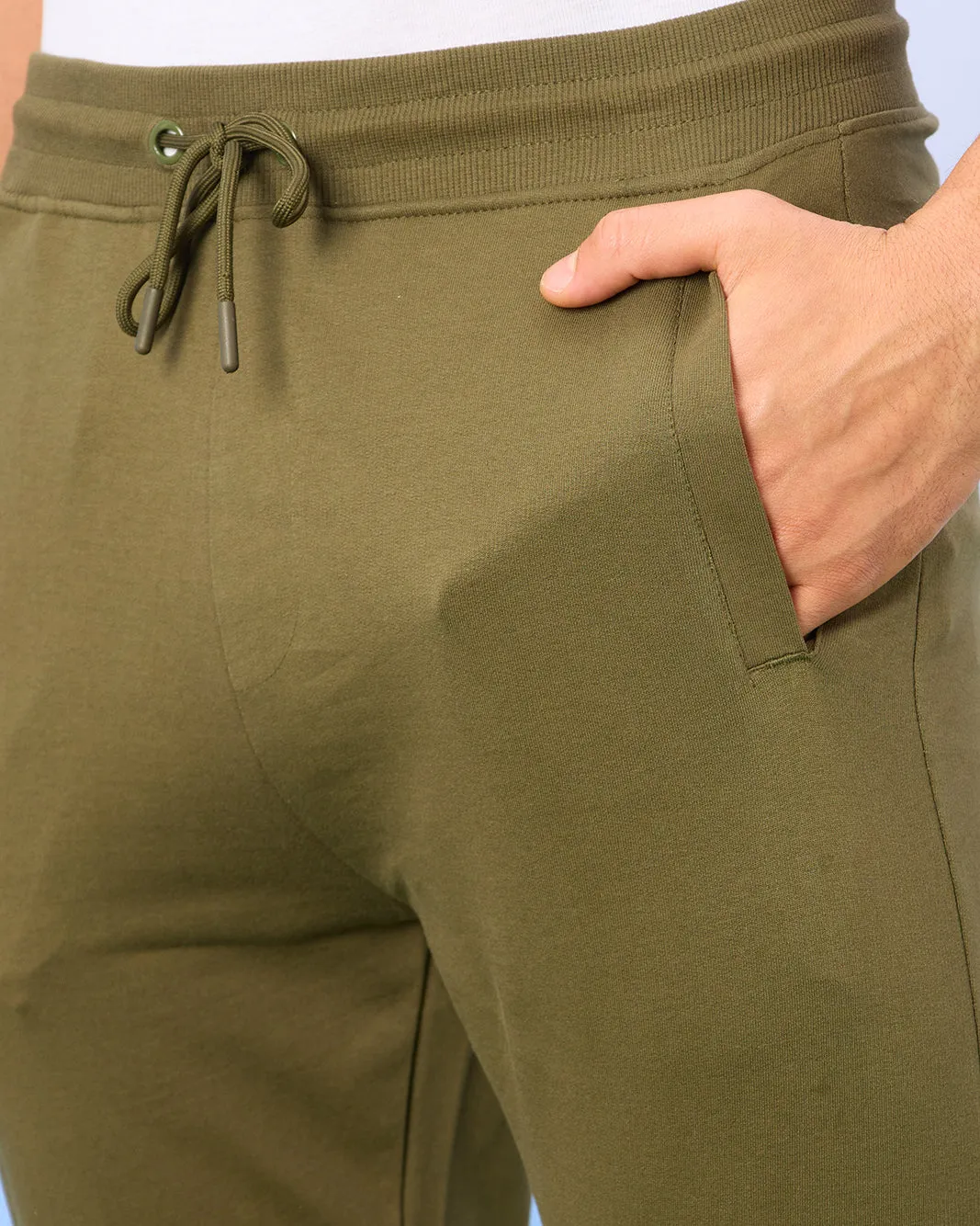 Men Olive Plain Active Pants sold by Redtag product image thumbnail 4