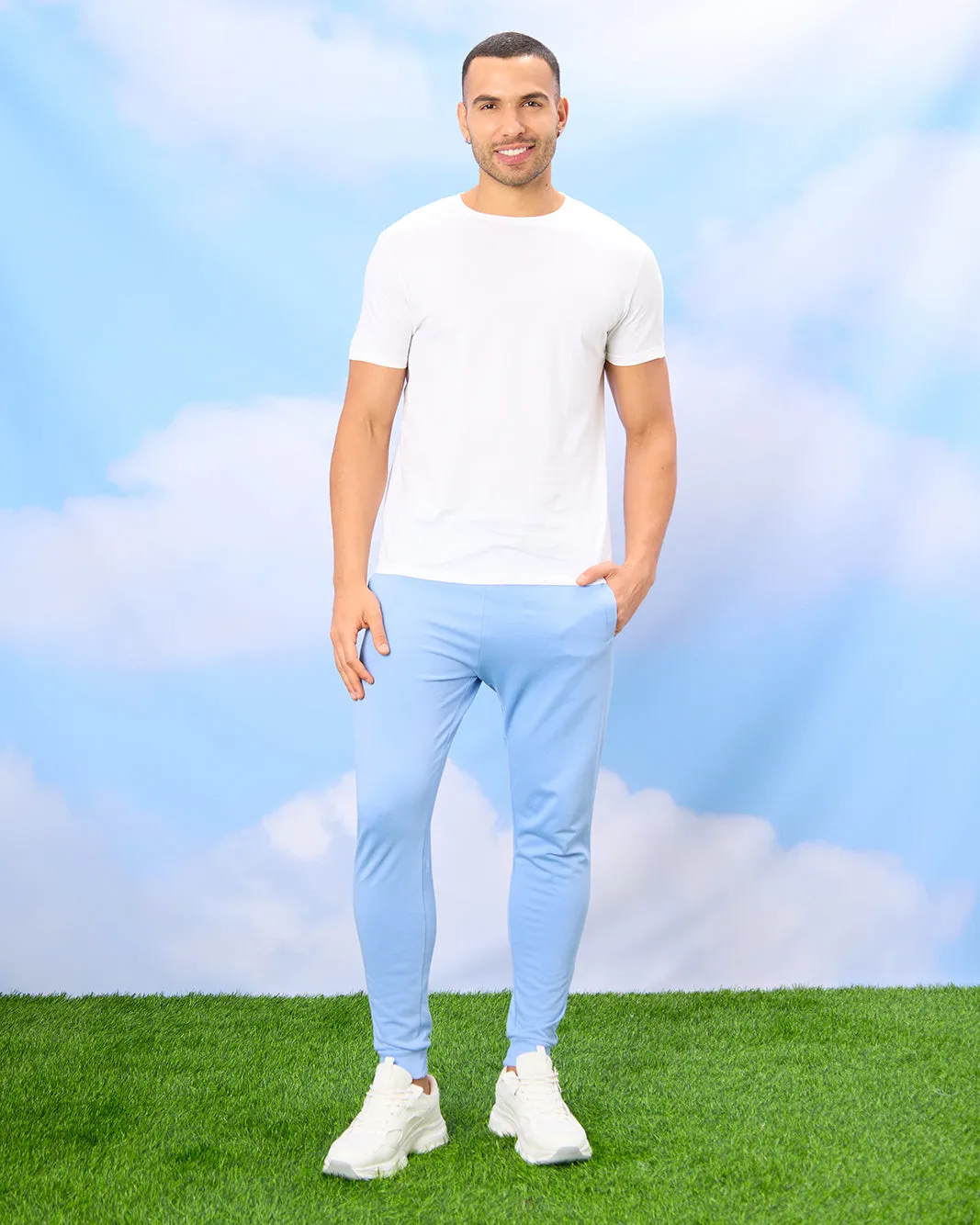 Men Blue Plain Active Pants sold by Redtag product image thumbnail 2