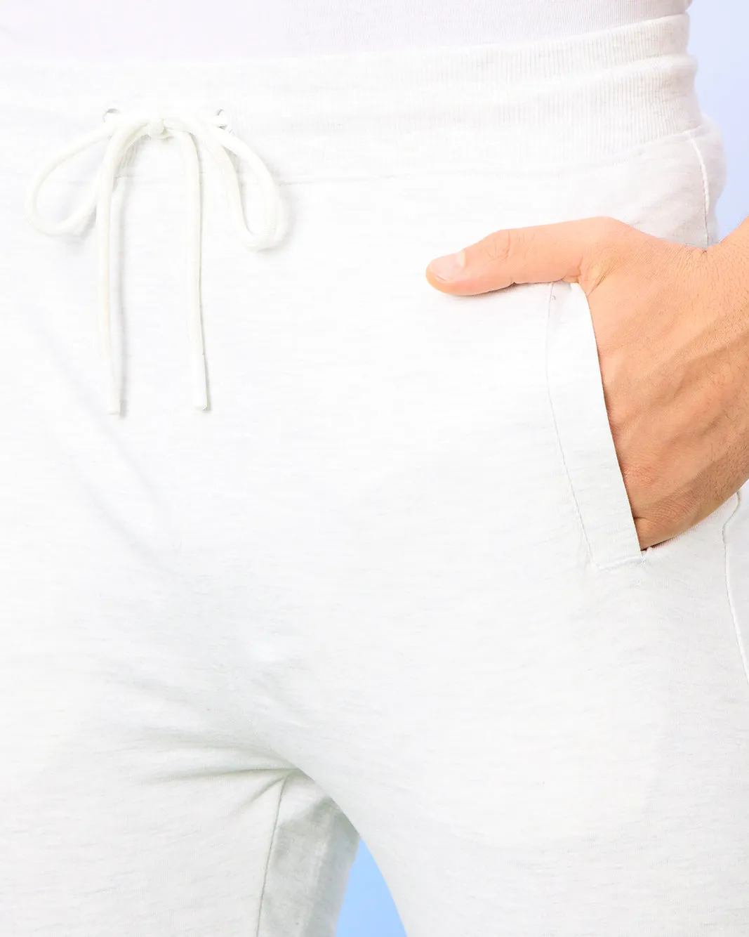 Men White Plain Active Pants sold by Redtag product image thumbnail 4