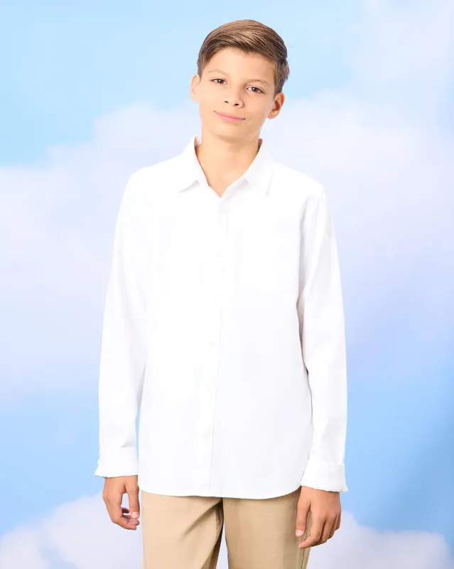 Senior Boys White Oxford Shirt sold by Redtag