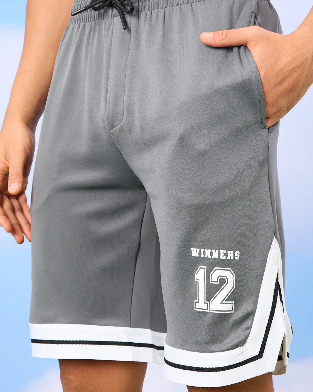 Men Grey Active Shorts sold by Redtag product image thumbnail 4