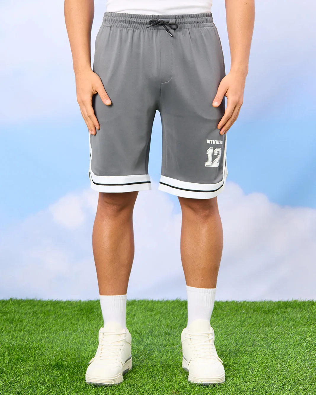 Men Grey Active Shorts sold by Redtag