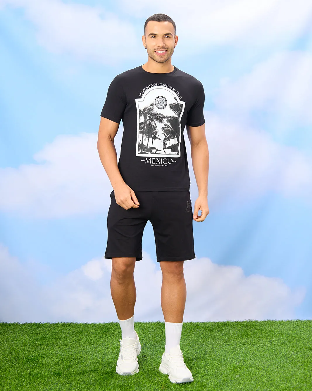 Men Black Basic Graphic T-shirt sold by Redtag product image thumbnail 2