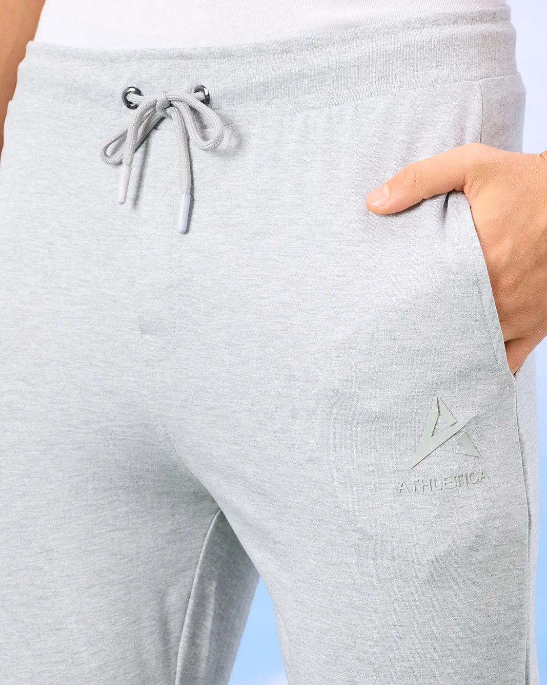 Men Grey Solid Active Pants sold by Redtag product image thumbnail 4