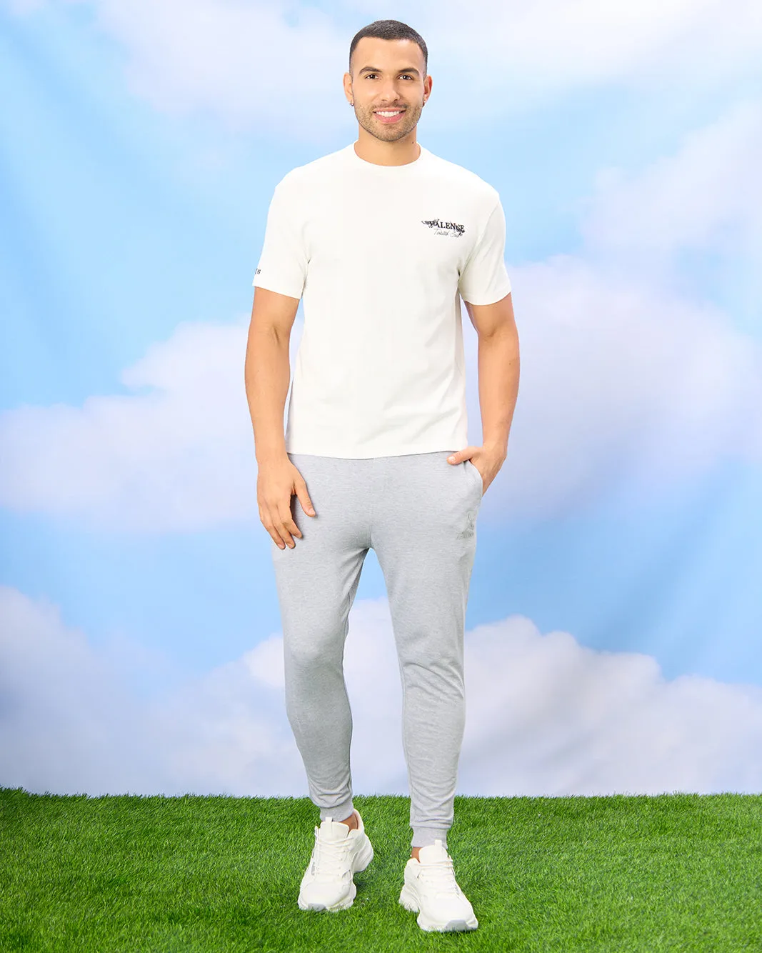 Men Grey Solid Active Pants sold by Redtag product image thumbnail 2