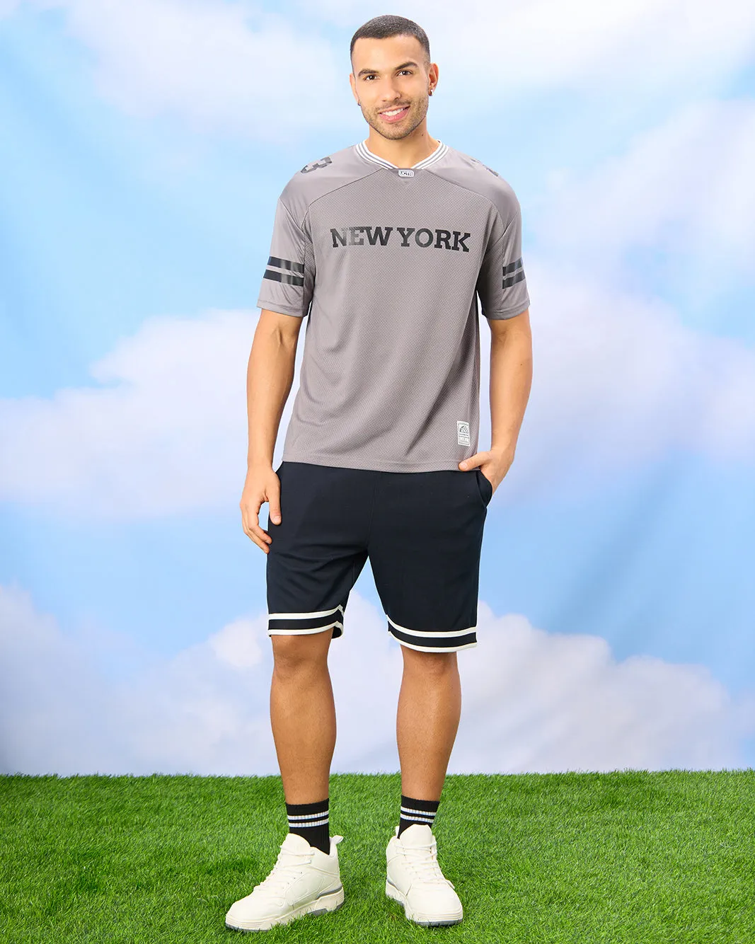 Men Grey New York Oversized T-Shirt sold by Redtag product image thumbnail 2