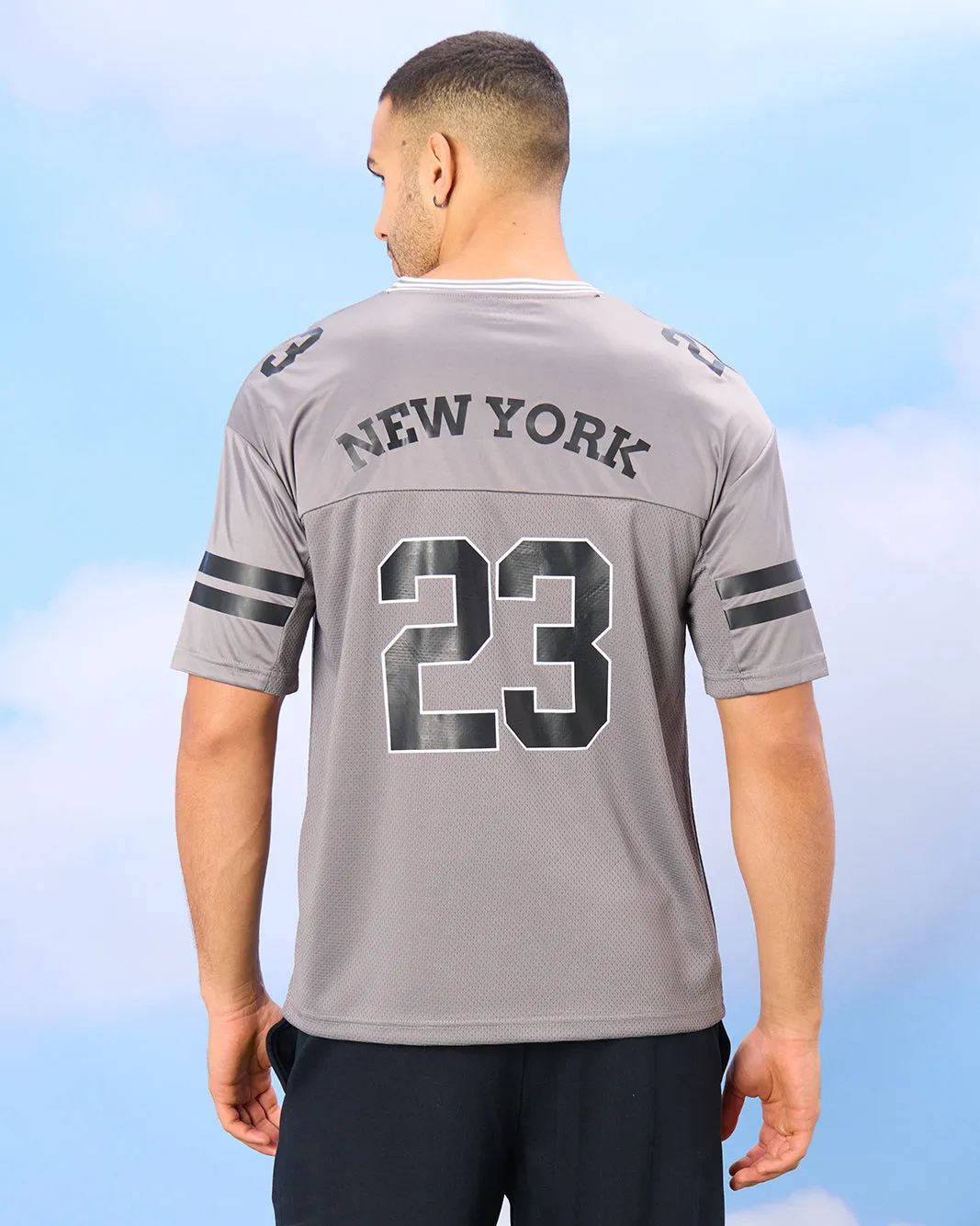 Men Grey New York Oversized T-Shirt sold by Redtag product image thumbnail 3