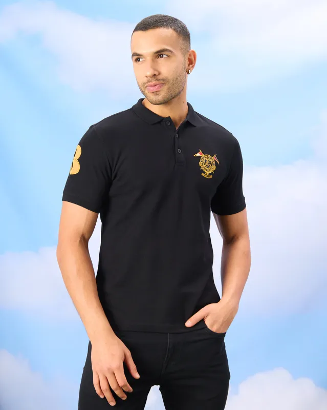 Men Black Badge Polo Shirt sold by Redtag