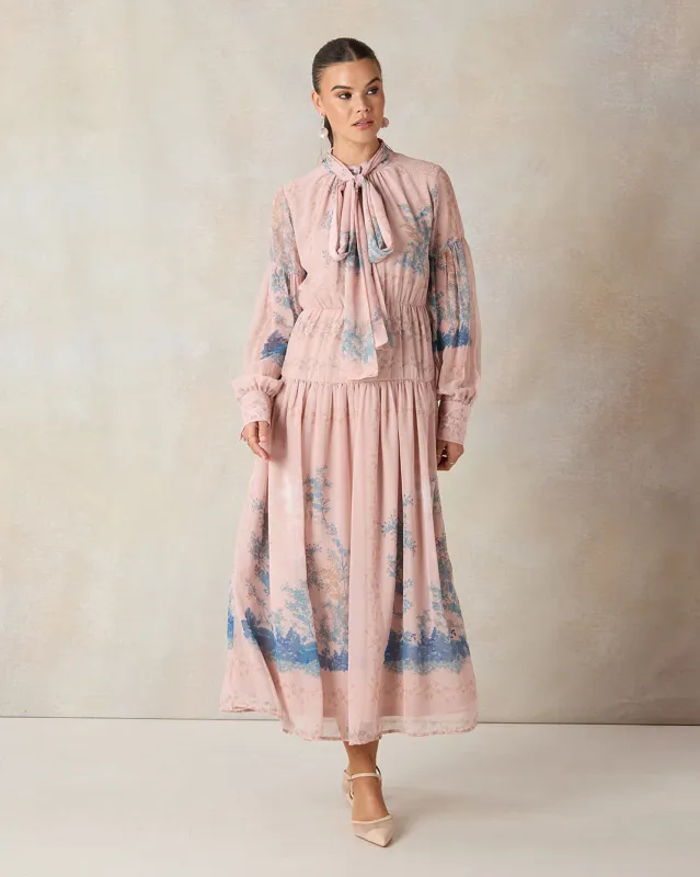 Women Pink Printed Dress sold by Redtag