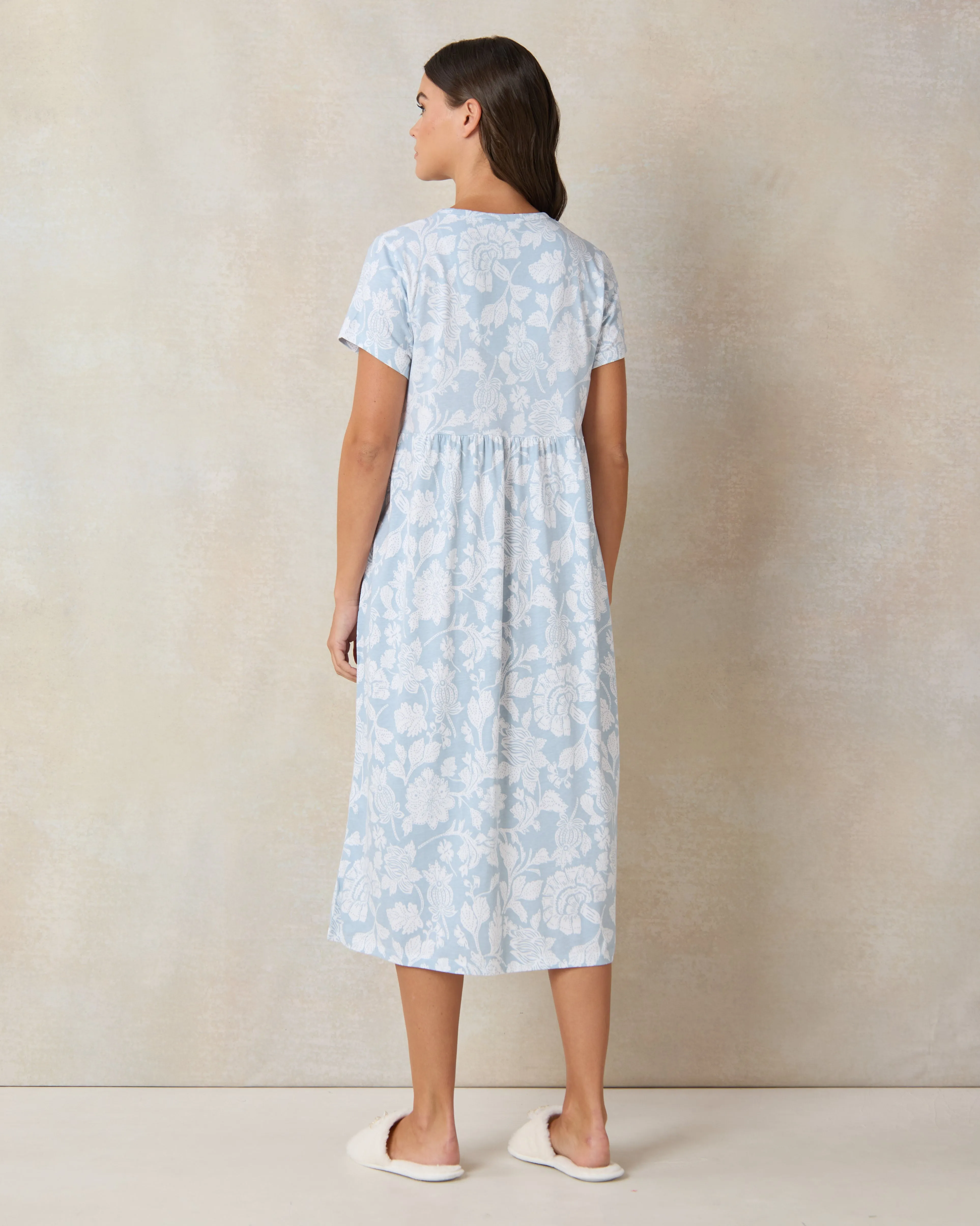 Women Blue Printed Nightgown sold by Redtag product image thumbnail 3