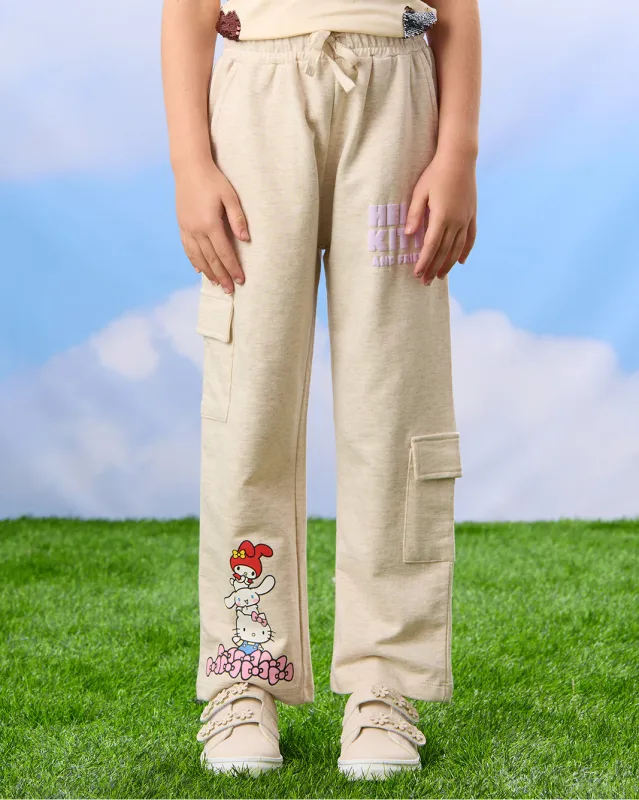 Girls Grey Hello Kitty Embellishment Active Tracks Pants sold by Redtag