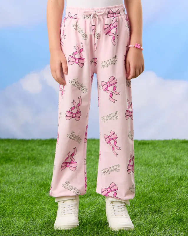 Girls Pink Barbie Print Active Tracks Pants sold by Redtag