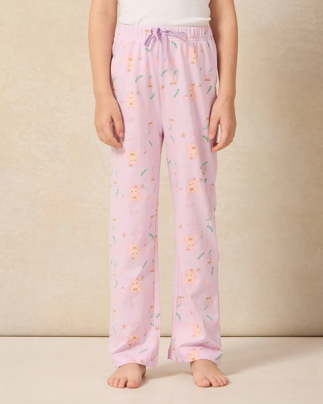 Girls Lilac Mermaid Printed Pyjama Set (2 Piece) sold by Redtag product image thumbnail 3