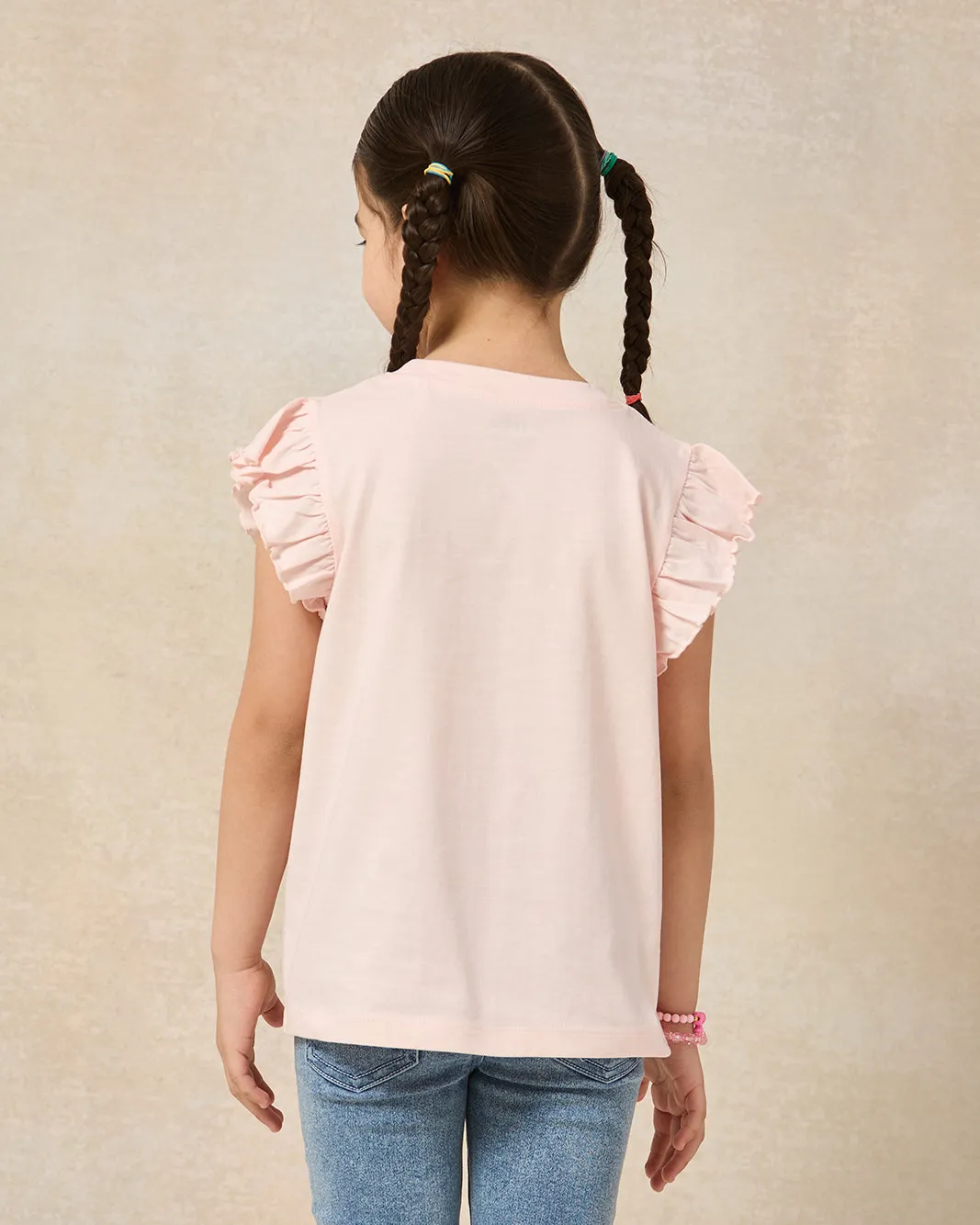 Girls Pink And White T-shirt Set (2 Pieces) sold by Redtag product image thumbnail 3