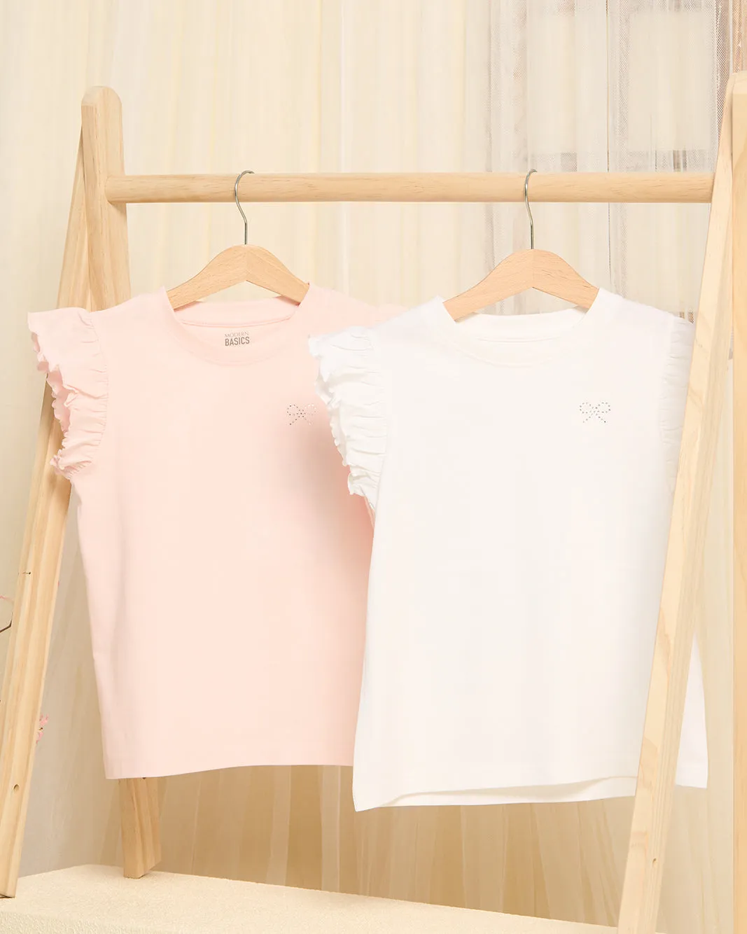 Girls Pink And White T-shirt Set (2 Pieces) sold by Redtag product image thumbnail 5