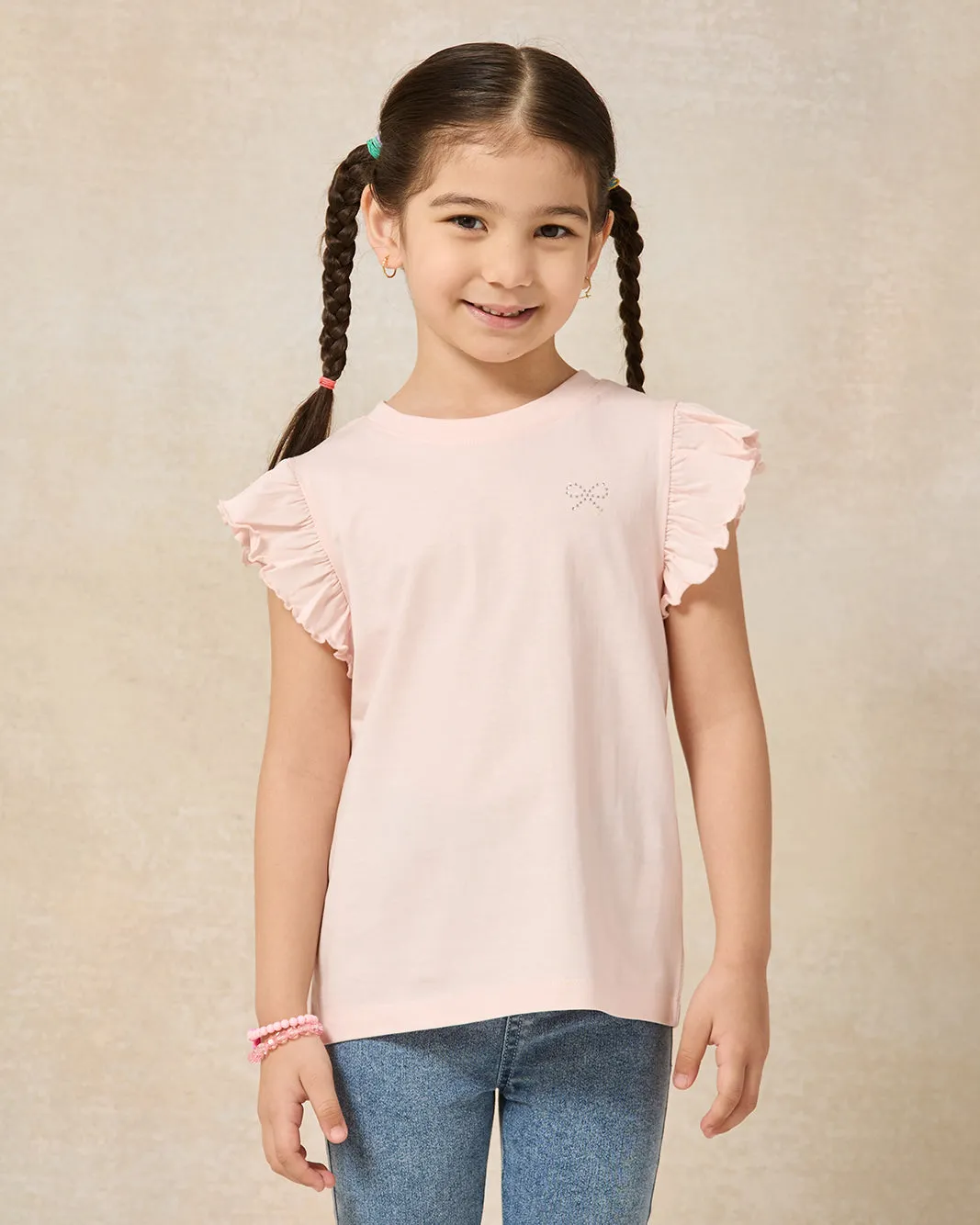 Girls Pink And White T-shirt Set (2 Pieces) sold by Redtag