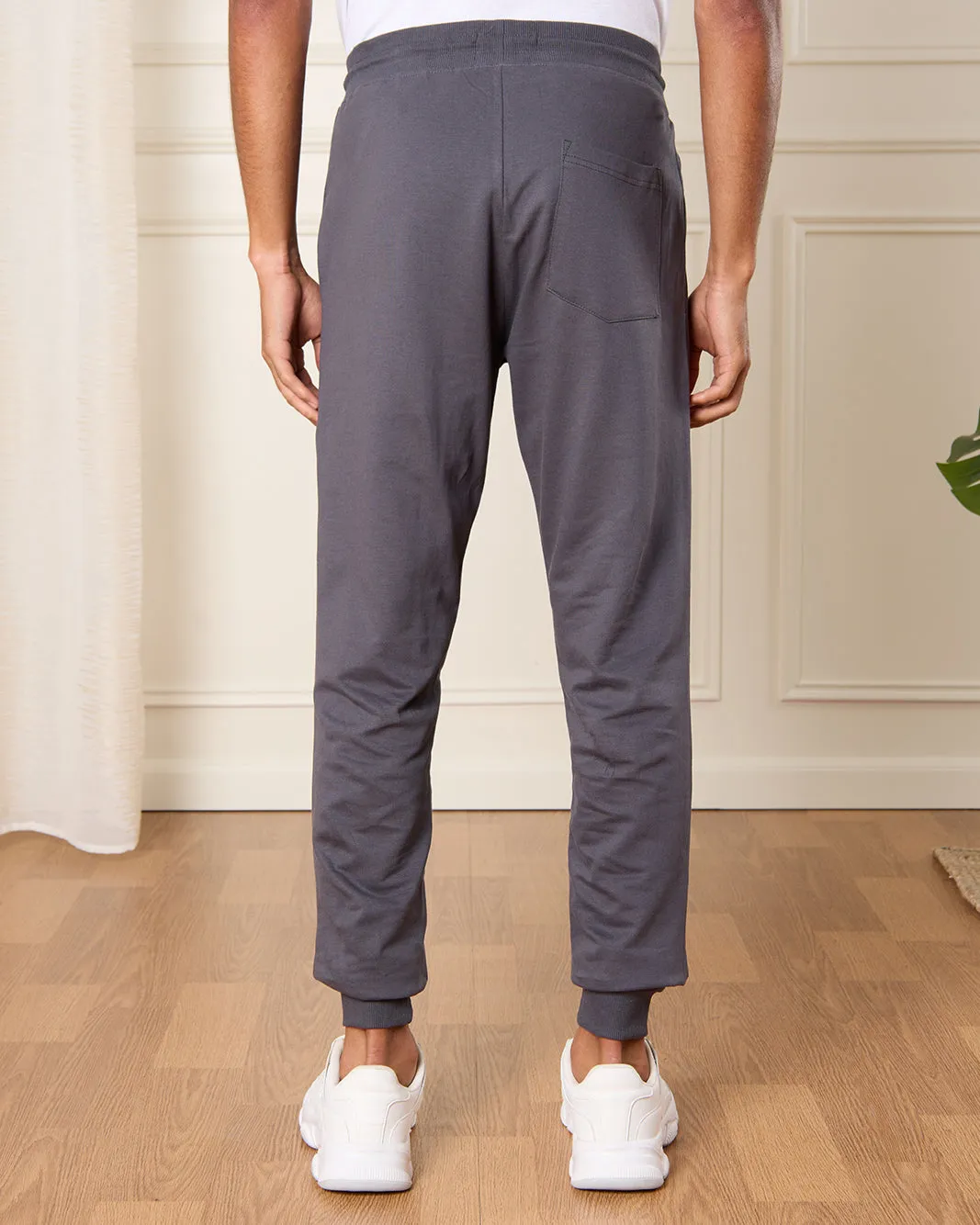 Men Charcoal Plain Active Pants sold by Redtag product image thumbnail 3
