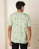 Men Green Printed Basic Round Neck T-Shirt sold by Redtag