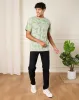 Men Green Printed Basic Round Neck T-Shirt sold by Redtag