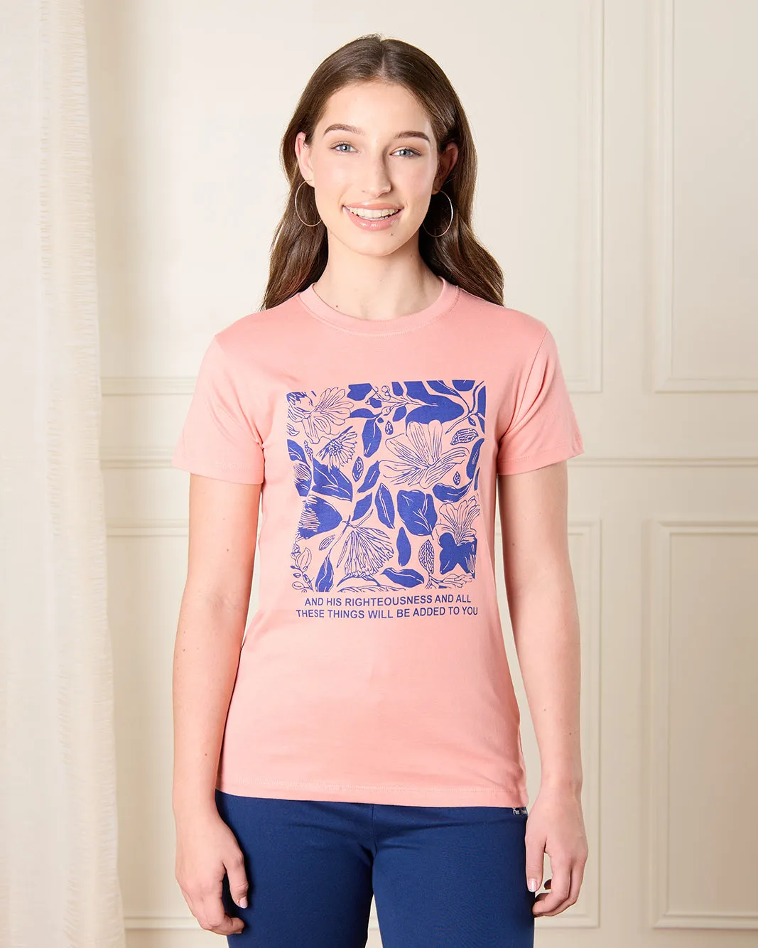 Senior Girls Pink Printed T-Shirt sold by Redtag