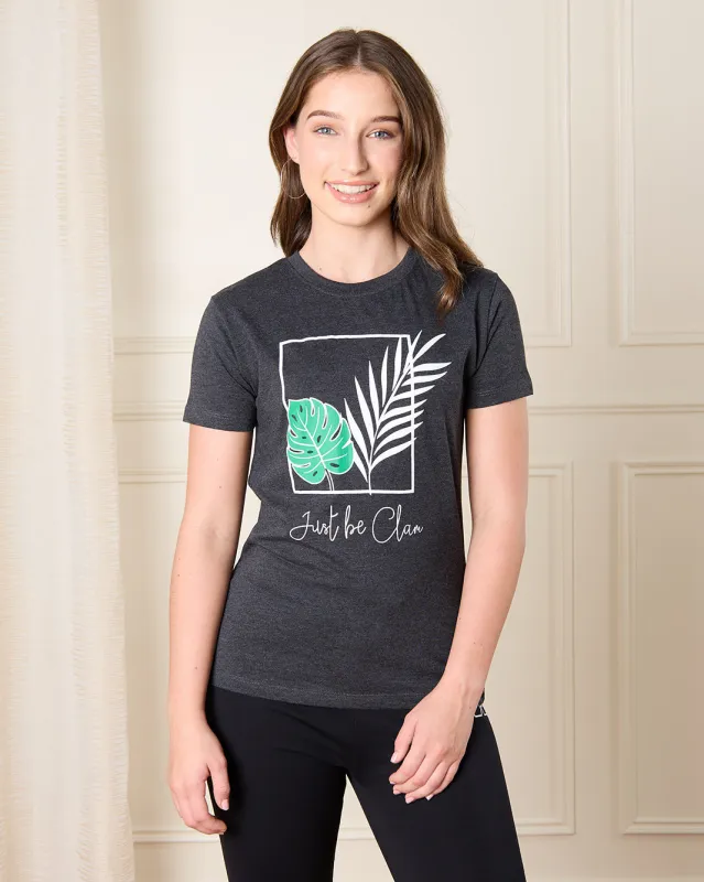 Senior Girls Charcoal Printed T-Shirt sold by Redtag