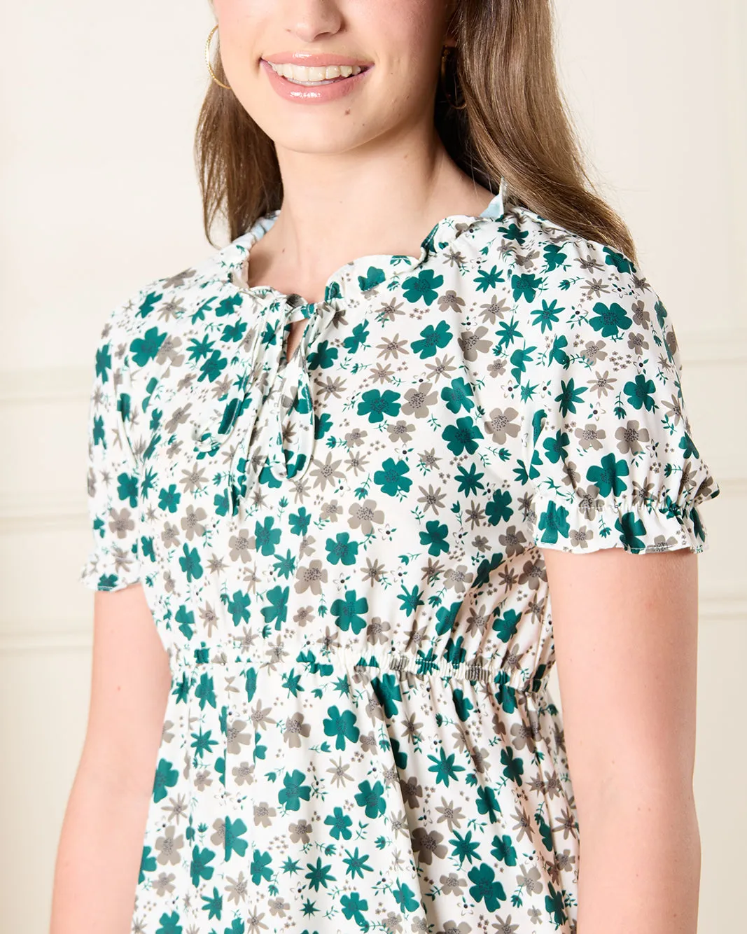 Senior Girls Blue Printed Dress sold by Redtag product image thumbnail 4