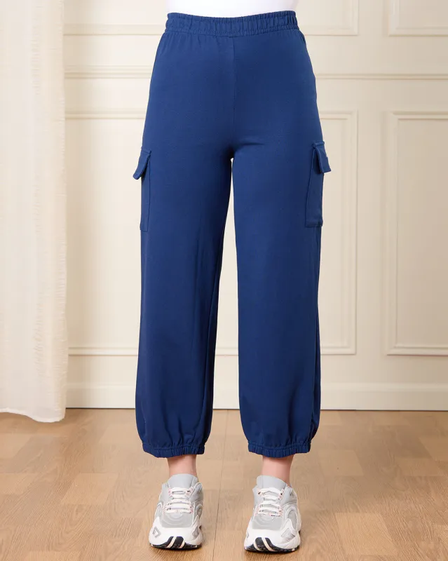 Senior Girls Navy Cargo Active Pants sold by Redtag