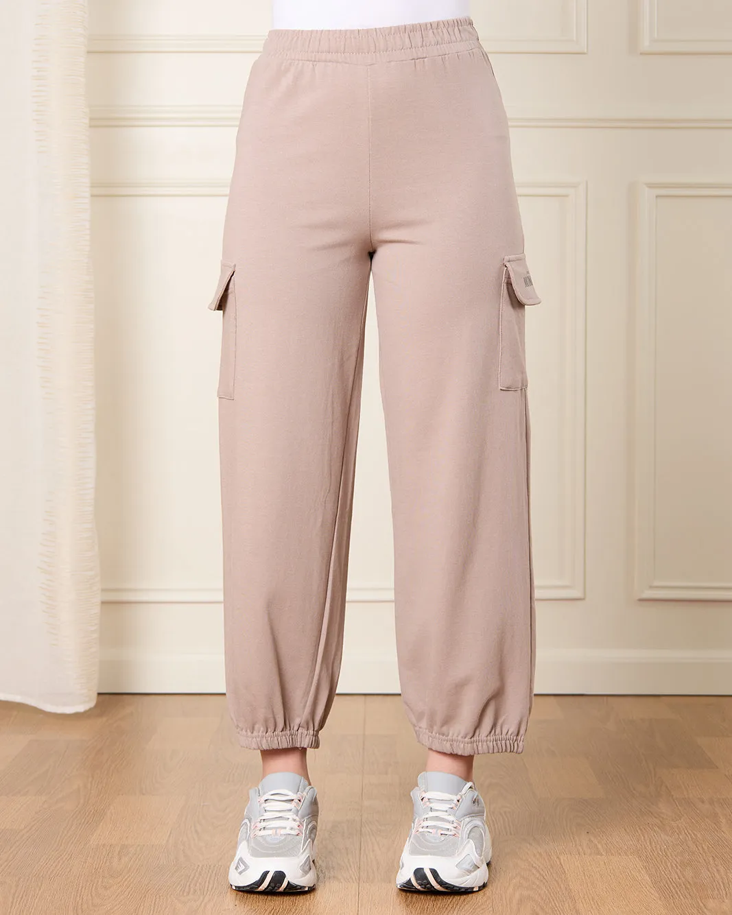 Senior Girls Beige Cargo Active Pants sold by Redtag