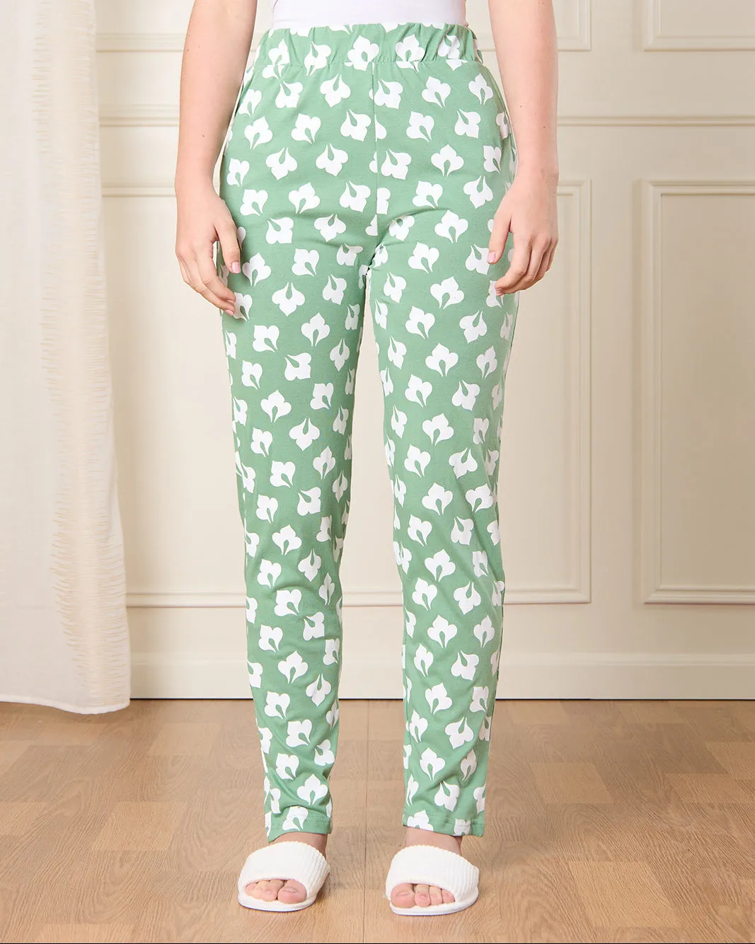 Senior Girls Green Printed Pyjama Set (2 Piece) sold by Redtag product image thumbnail 3