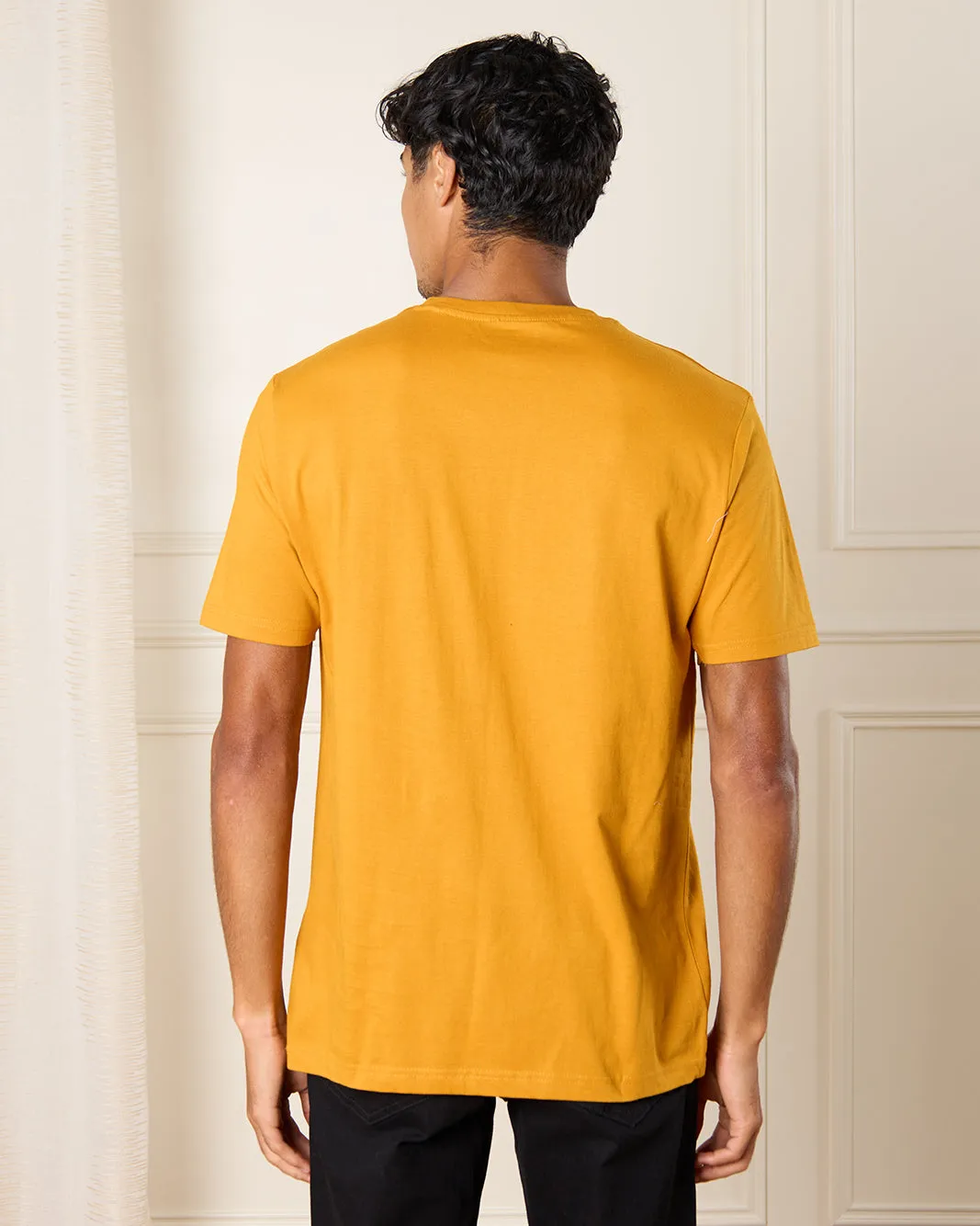Men Yellow Tiger Print T-Shirt sold by Redtag product image thumbnail 3
