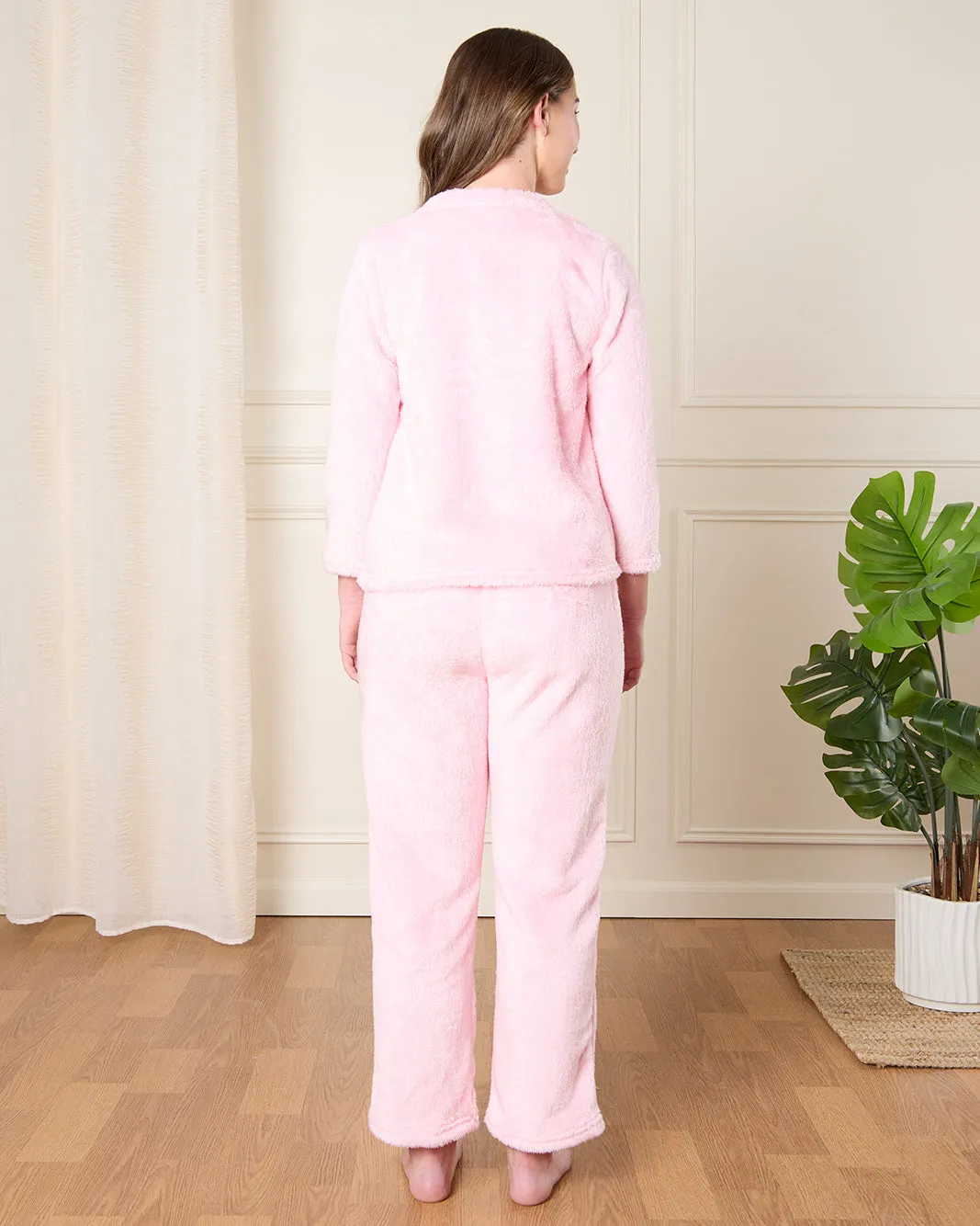 Senior Girls Pink Bear Print Pyjama Set (2 Piece) sold by Redtag product image thumbnail 4