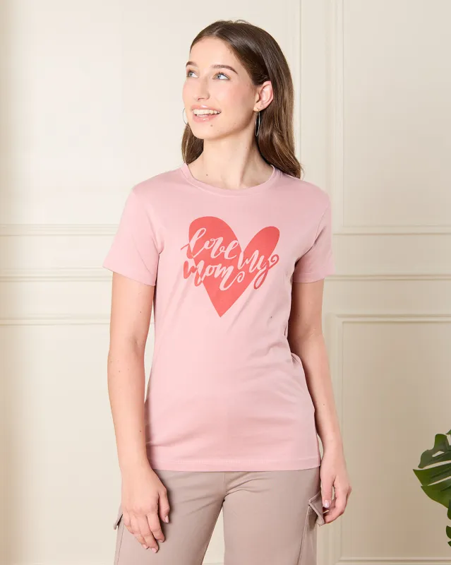 Senior Girls Love My Mom Print T-Shirt sold by Redtag