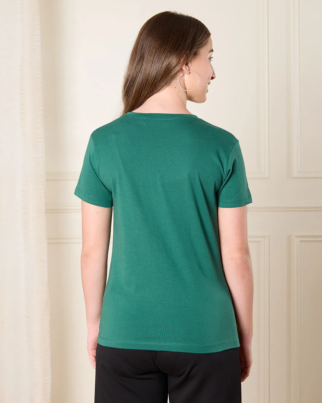 Senior Girls Green Printed T-Shirt sold by Redtag product image thumbnail 3