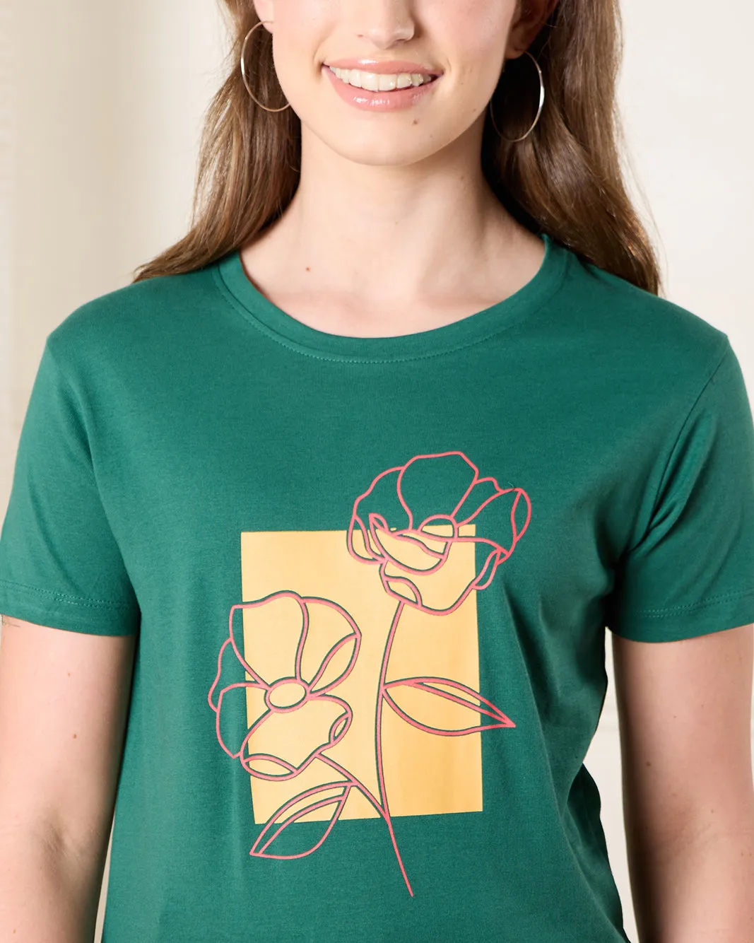 Senior Girls Green Printed T-Shirt sold by Redtag product image thumbnail 4