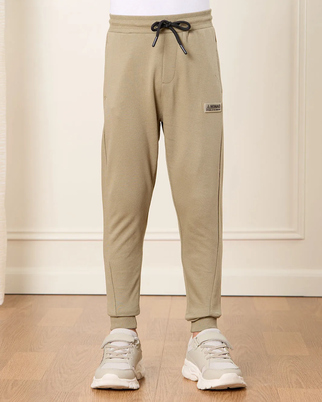 Boys Beige Solid Active Pants sold by Redtag