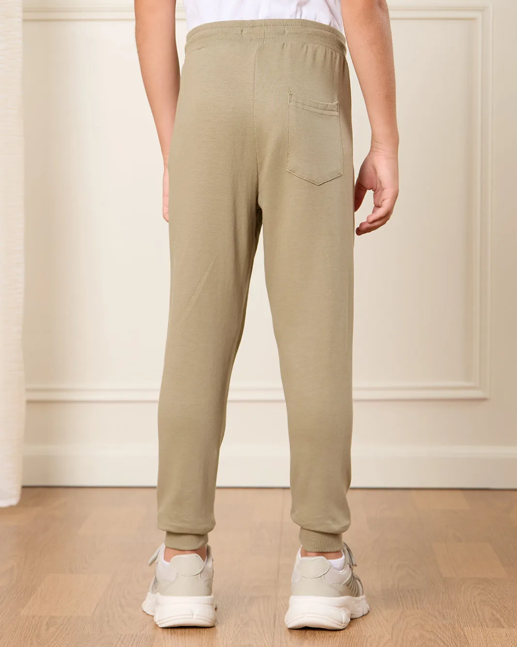 Boys Beige Solid Active Pants sold by Redtag product image thumbnail 3