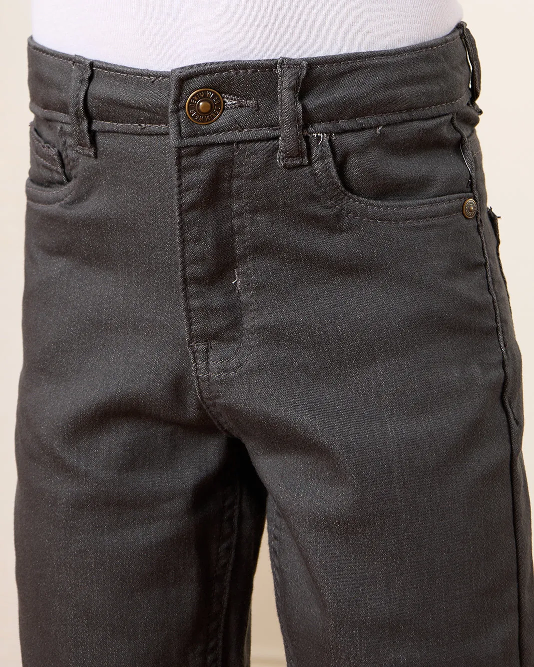 Boys Charcoal Solid Shorts sold by Redtag product image thumbnail 4