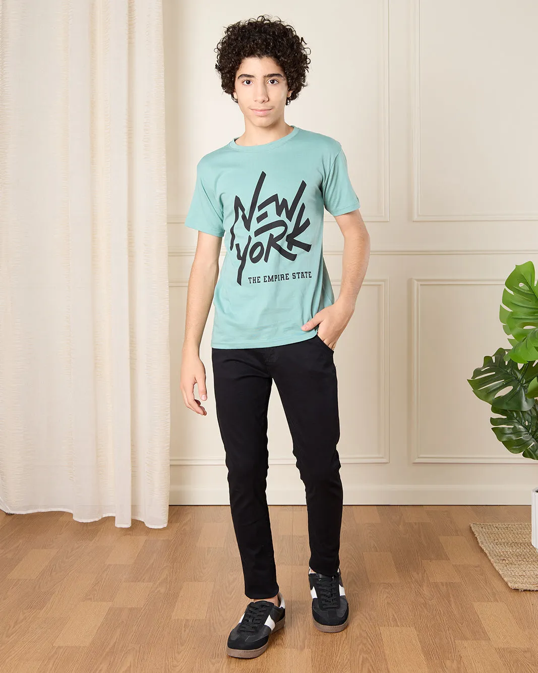 Senior Boys Blue New York T-Shirt sold by Redtag product image thumbnail 2