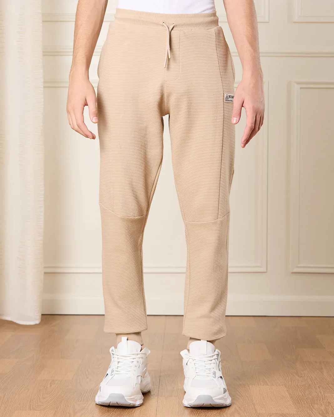 Senior Boys Beige Ottoman Track Pants sold by Redtag
