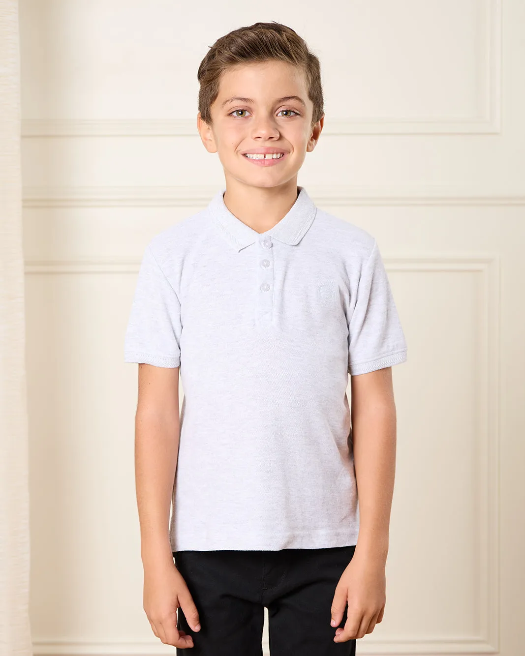 Boys Grey Polo T-Shirt sold by Redtag