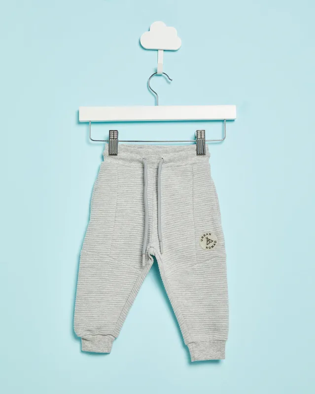 Infant Boys Grey Ottoman Track Pants sold by Redtag