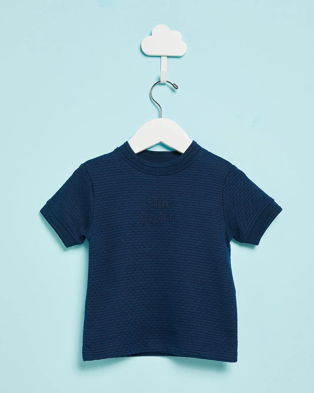 Infant Boys Navy Jacquard T-Shirt sold by Redtag
