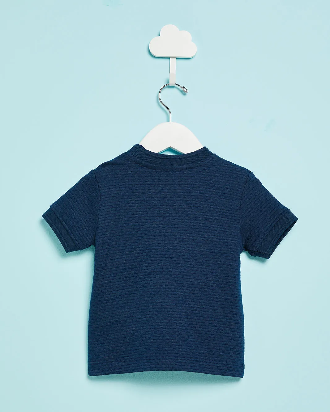 Infant Boys Navy Jacquard T-Shirt sold by Redtag product image thumbnail 3