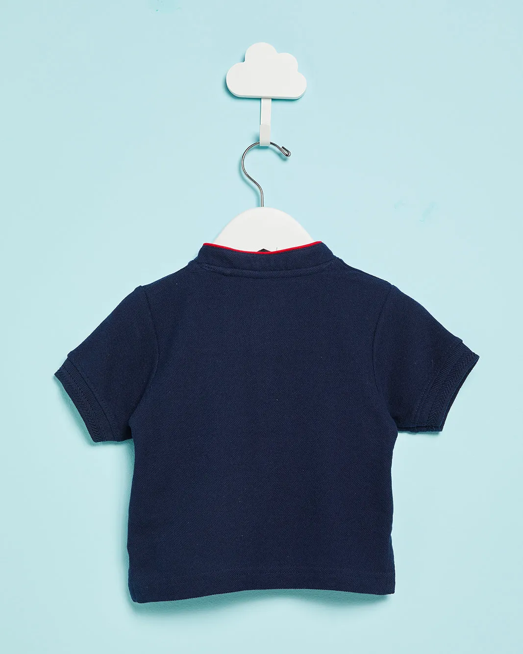 Infant Boys Navy Basic Mandarin Collared Shirt sold by Redtag product image thumbnail 4