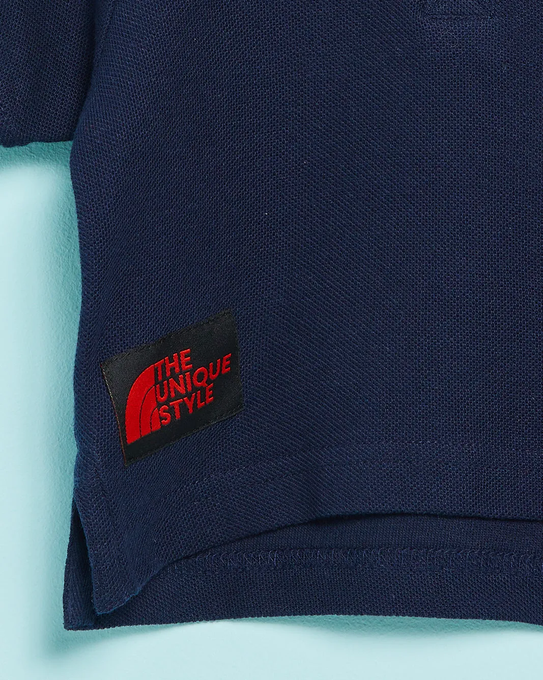 Infant Boys Navy Basic Mandarin Collared Shirt sold by Redtag product image thumbnail 3