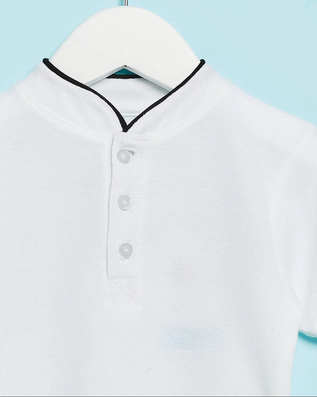 Infant Boys White Basic Mandarin Collared Shirt sold by Redtag product image thumbnail 2