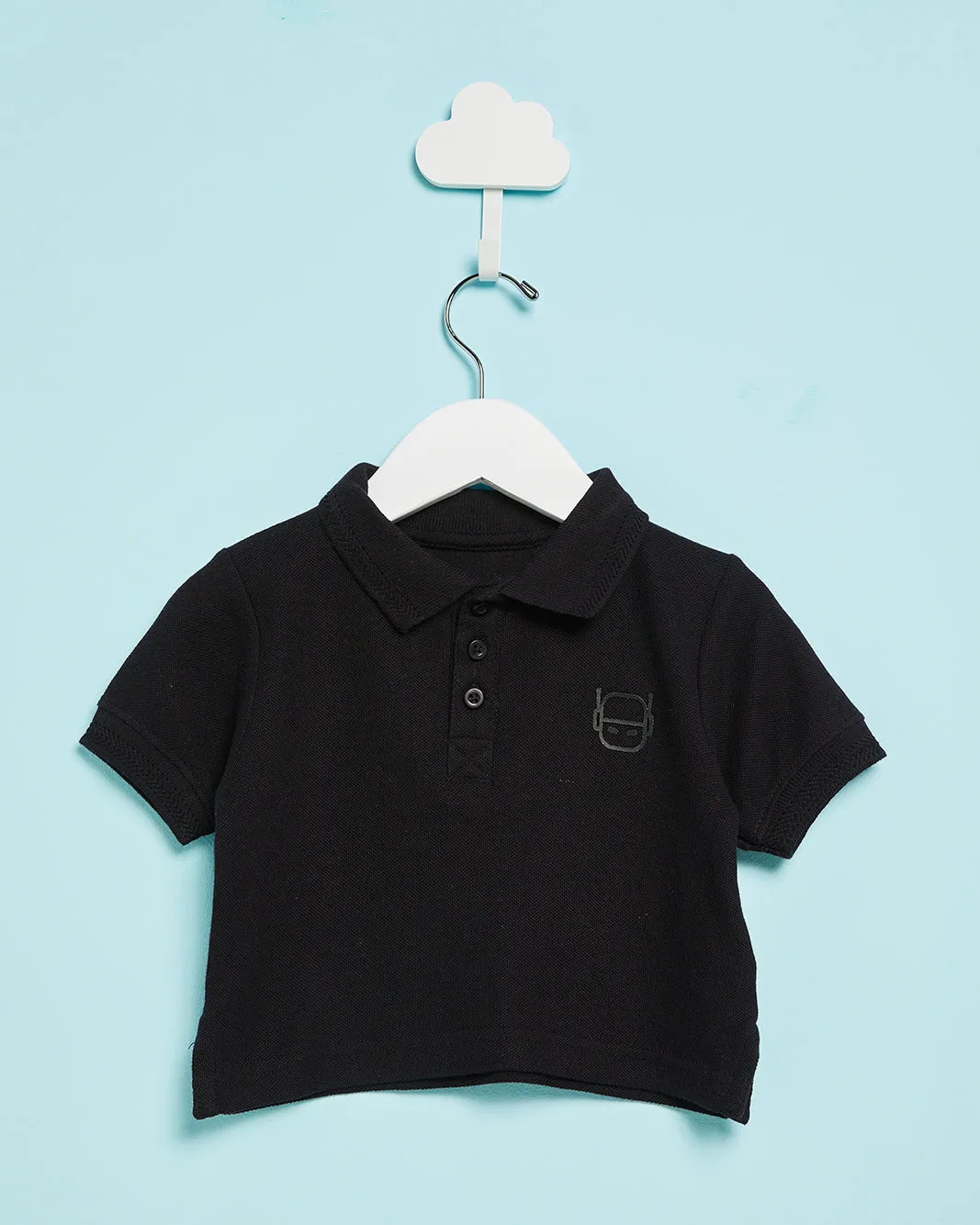 Infant Boys Black Basic Polo shirt sold by Redtag